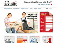 Tablet Screenshot of orbitmoving.com